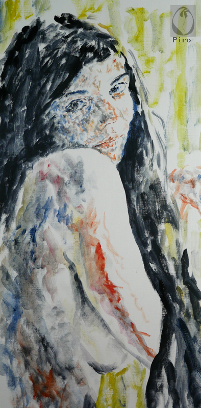 oil on paper - olio su carta di Piro